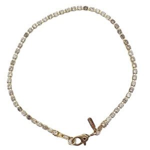 Vintage Monet Art Deco Rhinestone Gold Rhinestone Bracelet 7 Inches